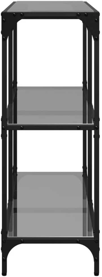 Konsolinis staliukas su juodu stalviršiu, 98x30x81cm, plienas