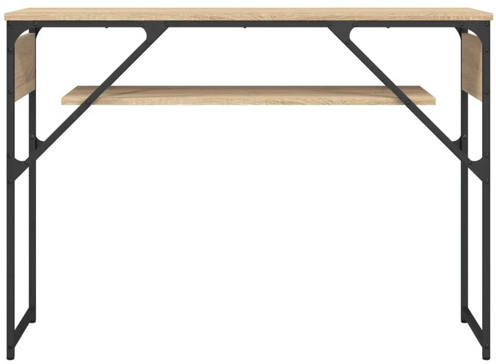 Konsolinis staliukas su lentyna, ąžuolo, 105x30x75cm, mediena