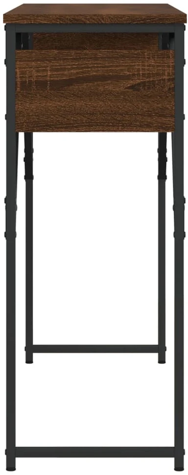 Konsolinis staliukas su lentyna, rudas, 105x30x75cm, mediena