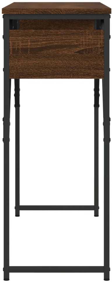 Konsolinis staliukas su lentyna, rudas, 105x30x75cm, mediena