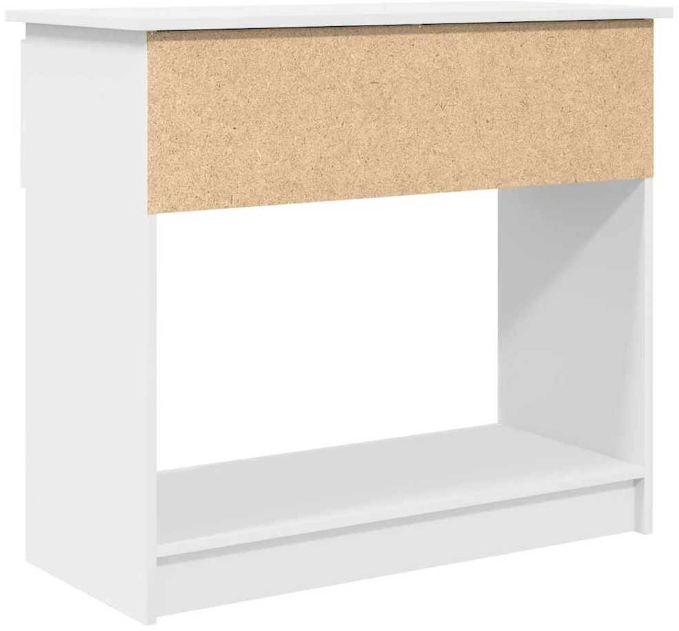 konsolinis staliukas su stalčiais, baltas, 85,5x38,5x74,5 cm