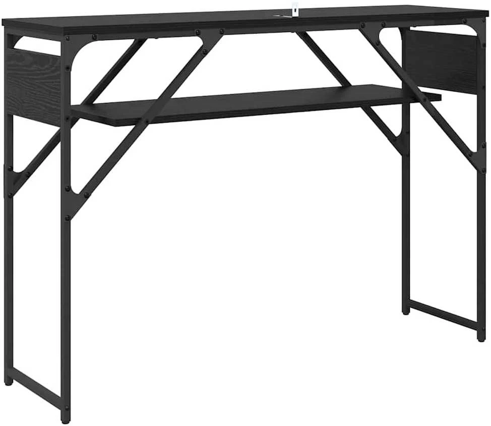 KonsolinisStaliukas Juodas ąžuolas Apdirbta mediena 105x30x75cm