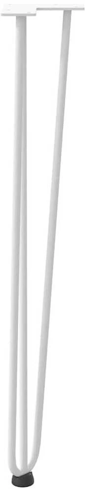 Konsolinių staliukų kojelės, 4 vnt., baltos, 72 cm, plienas
