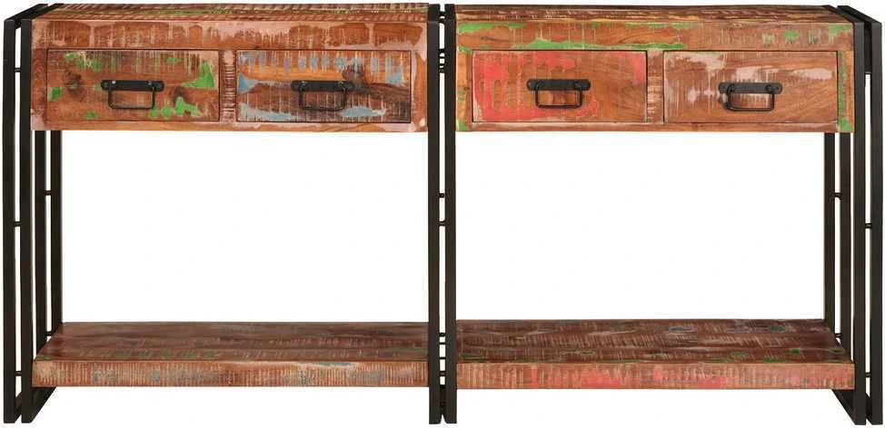 Konsoliniai staliukai 2 vnt. Įvairiaspalvis 161 x 33 x 75 cm