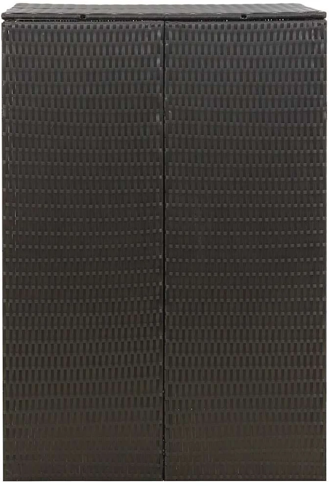 Konteinerio stoginė, juoda, 70x80x117cm, poliratanas, vienvietė