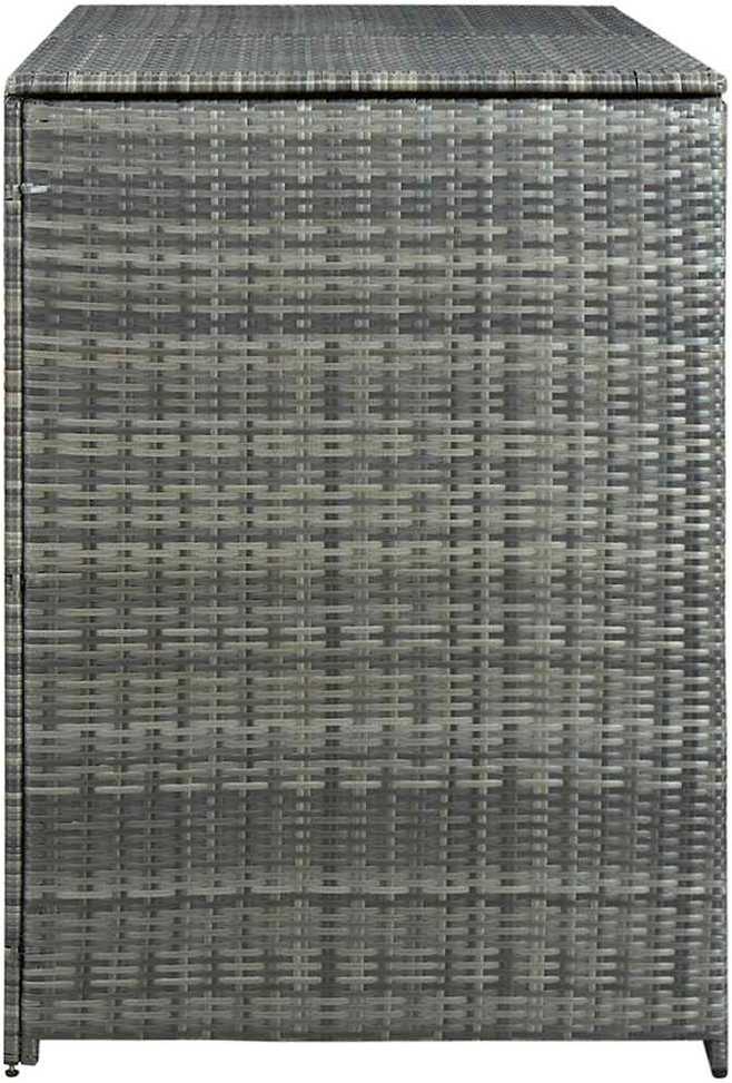 Konteinerių stoginė, antracito, 148x77x111cm, ratanas