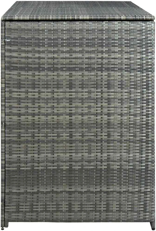 Konteinerių stoginė, antracito, 148x77x111cm, ratanas