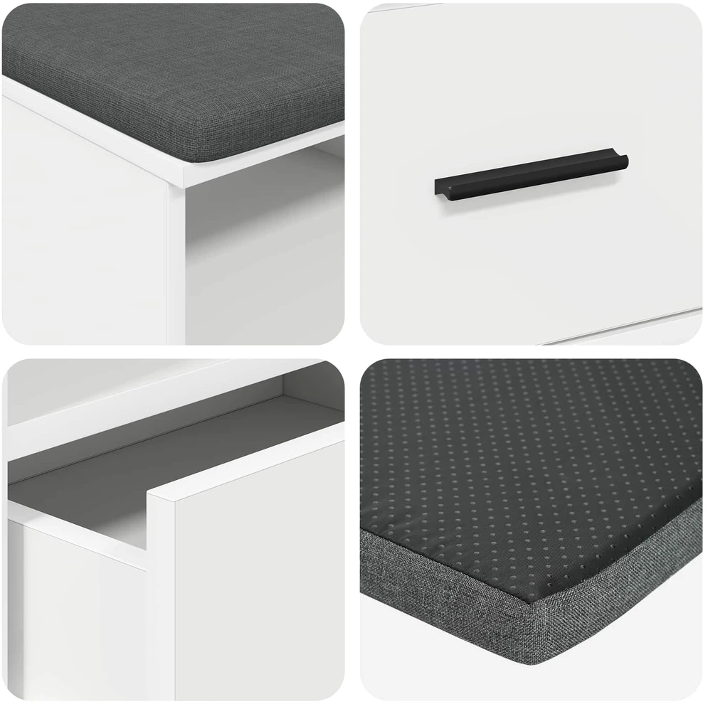 Koridoriaus suolas Baltas 100 x 38 x 46 cm