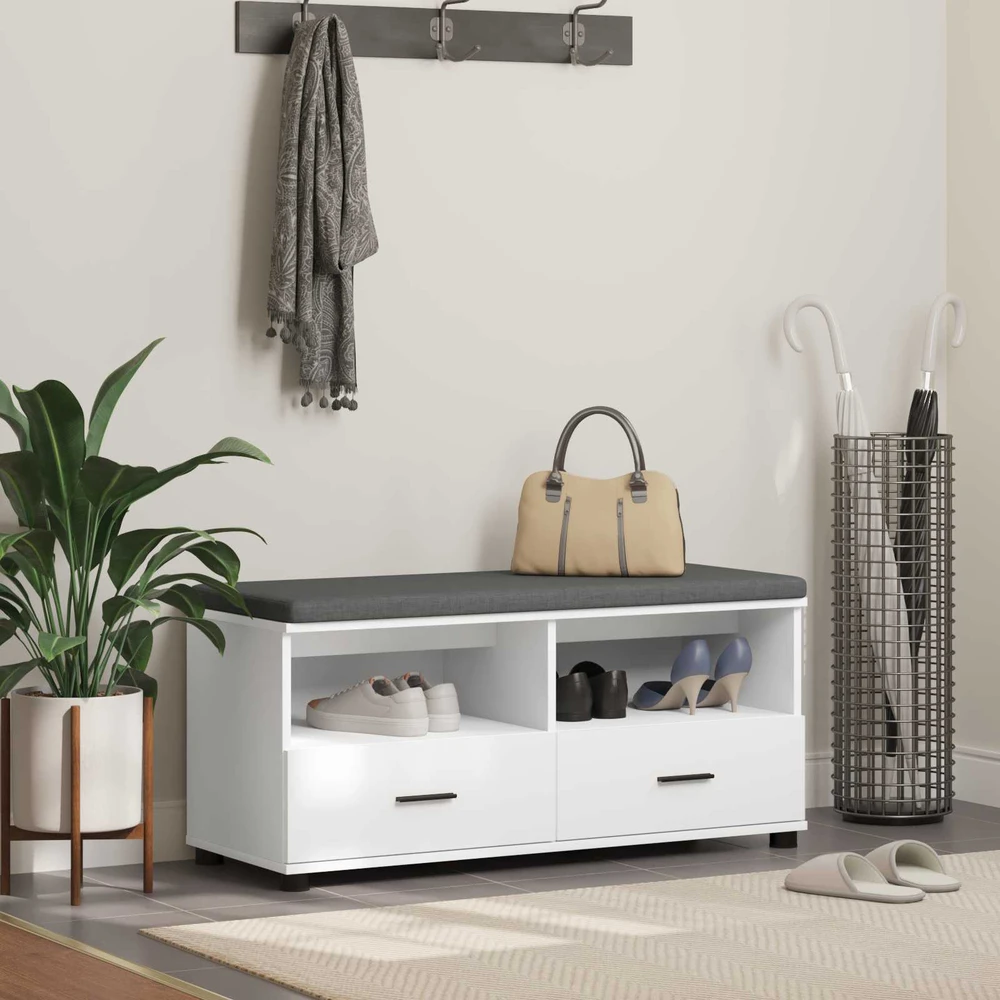 Koridoriaus suolas Baltas 100 x 38 x 46 cm