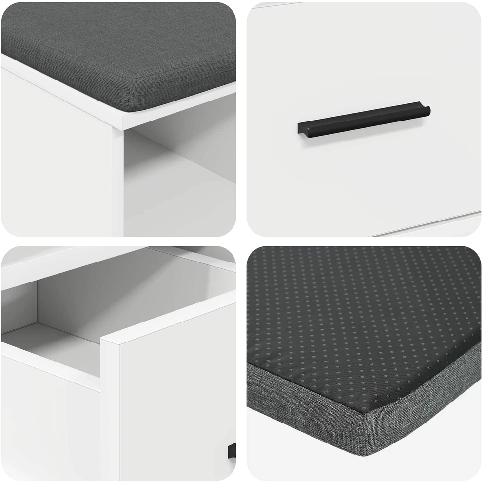 Koridoriaus suolas Baltas 60 x 38 x 46 cm
