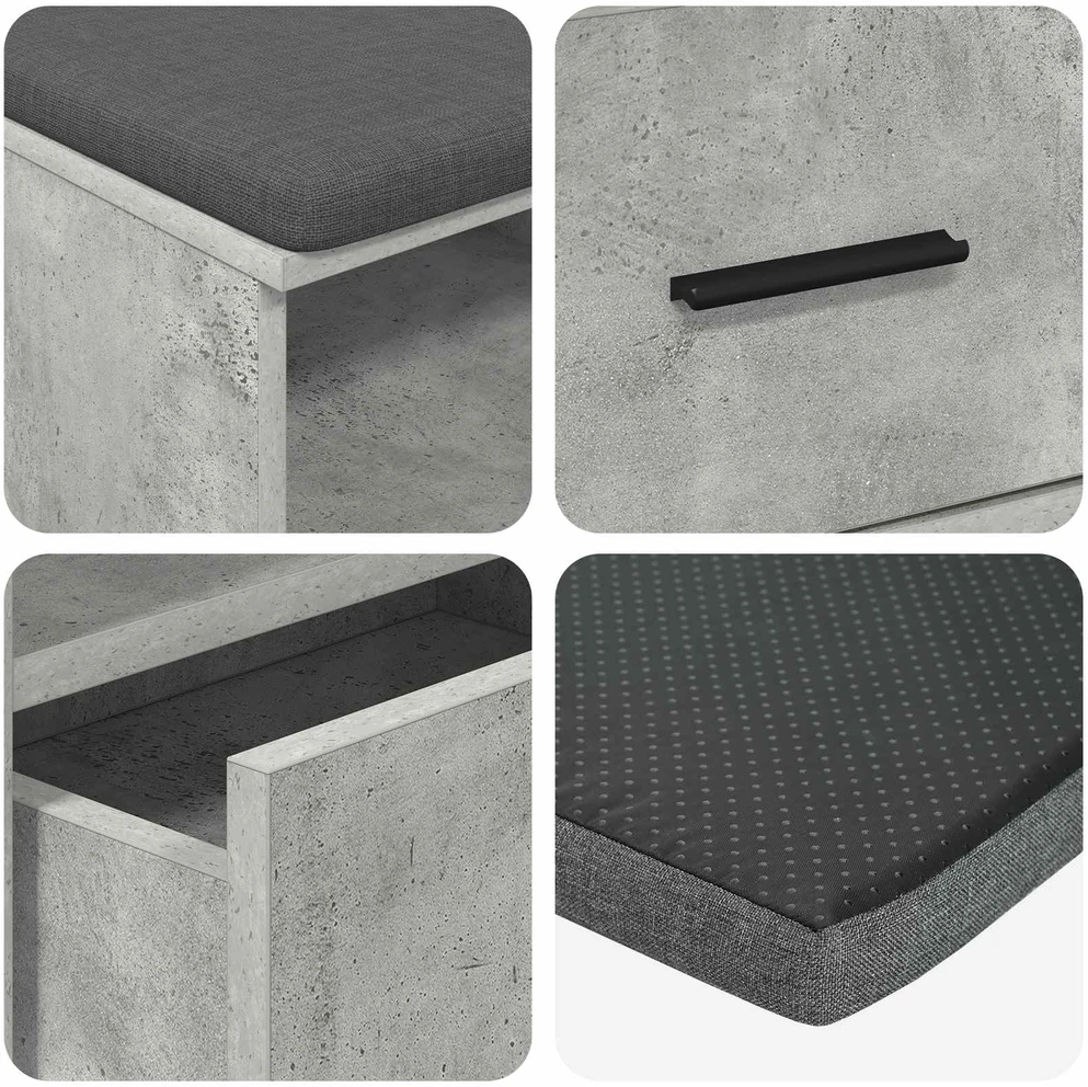 Koridoriaus suolas Betono Pilka 100 x 38 x 46 cm