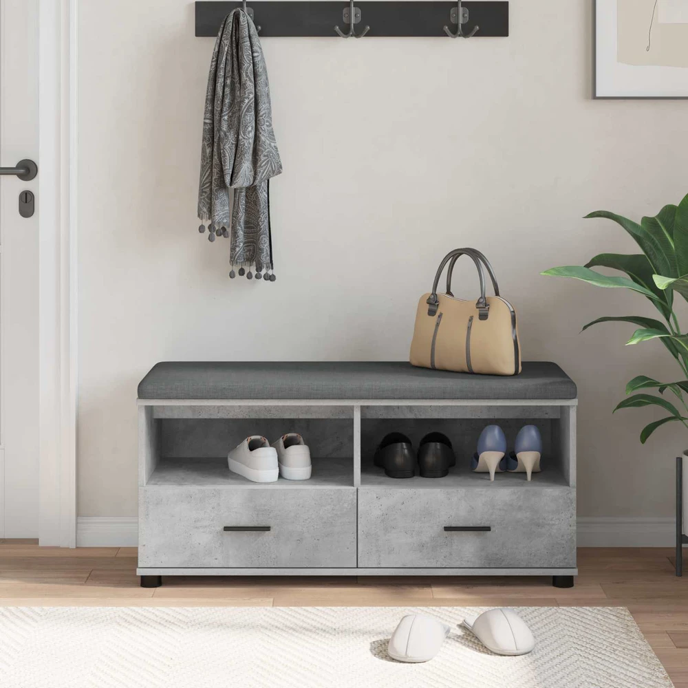Koridoriaus suolas Betono Pilka 100 x 38 x 46 cm