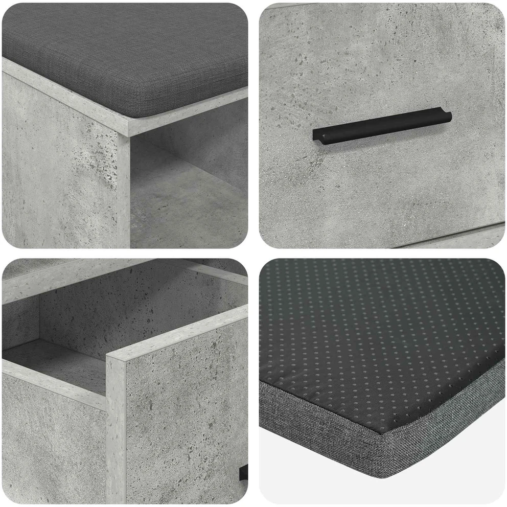 Koridoriaus suolas Betono Pilka 60 x 38 x 46 cm