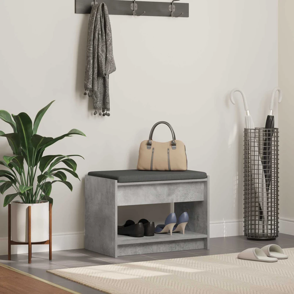 Koridoriaus suolas Betono Pilka 63 x 38 x 45 cm