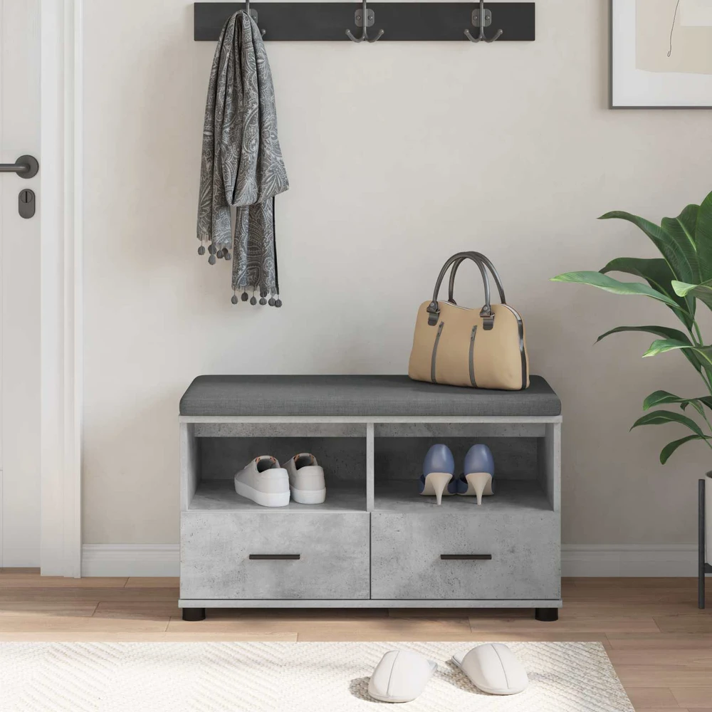 Koridoriaus suolas Betono Pilka 80 x 38 x 46 cm