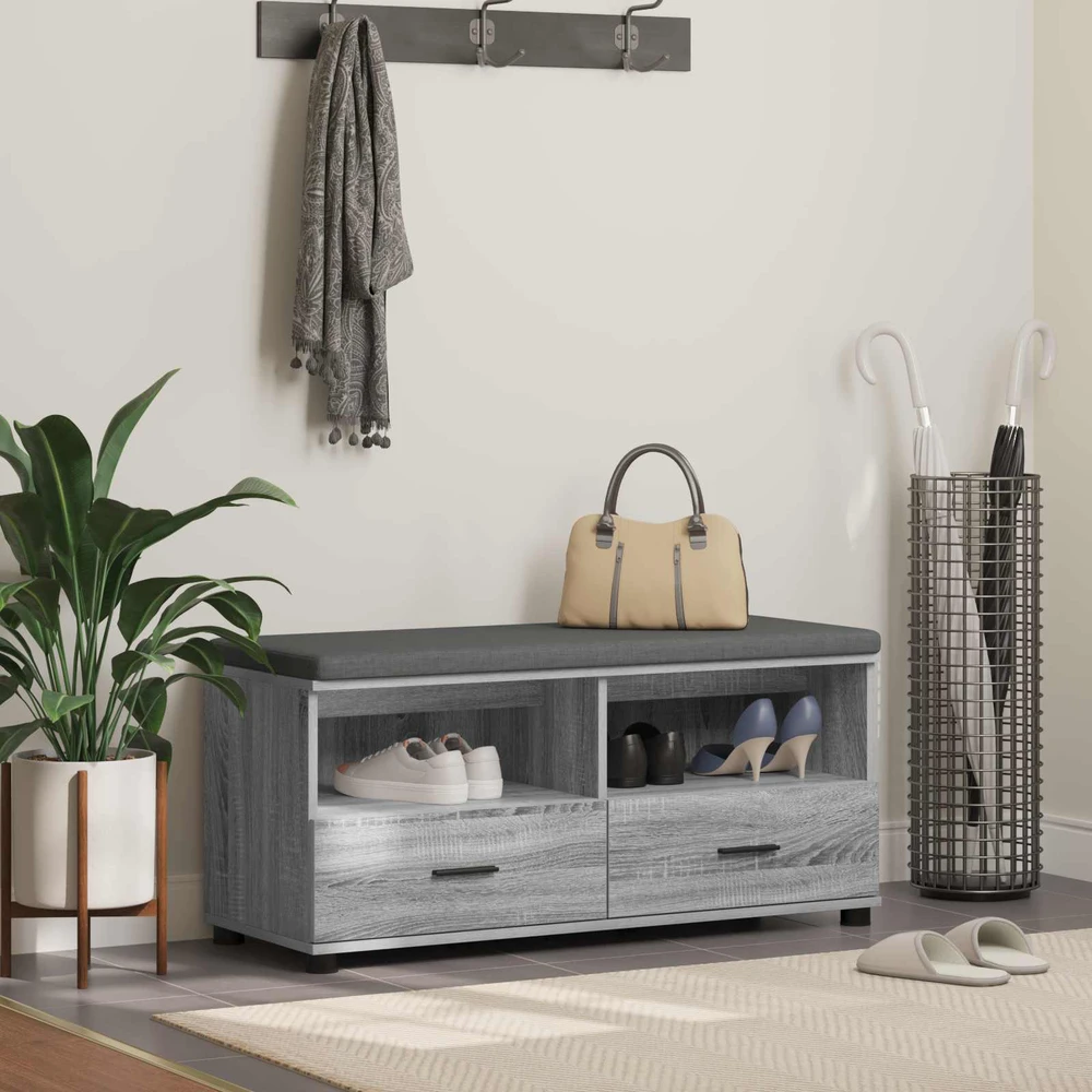 Koridoriaus suolas Pilka Sonoma 100 x 38 x 46 cm
