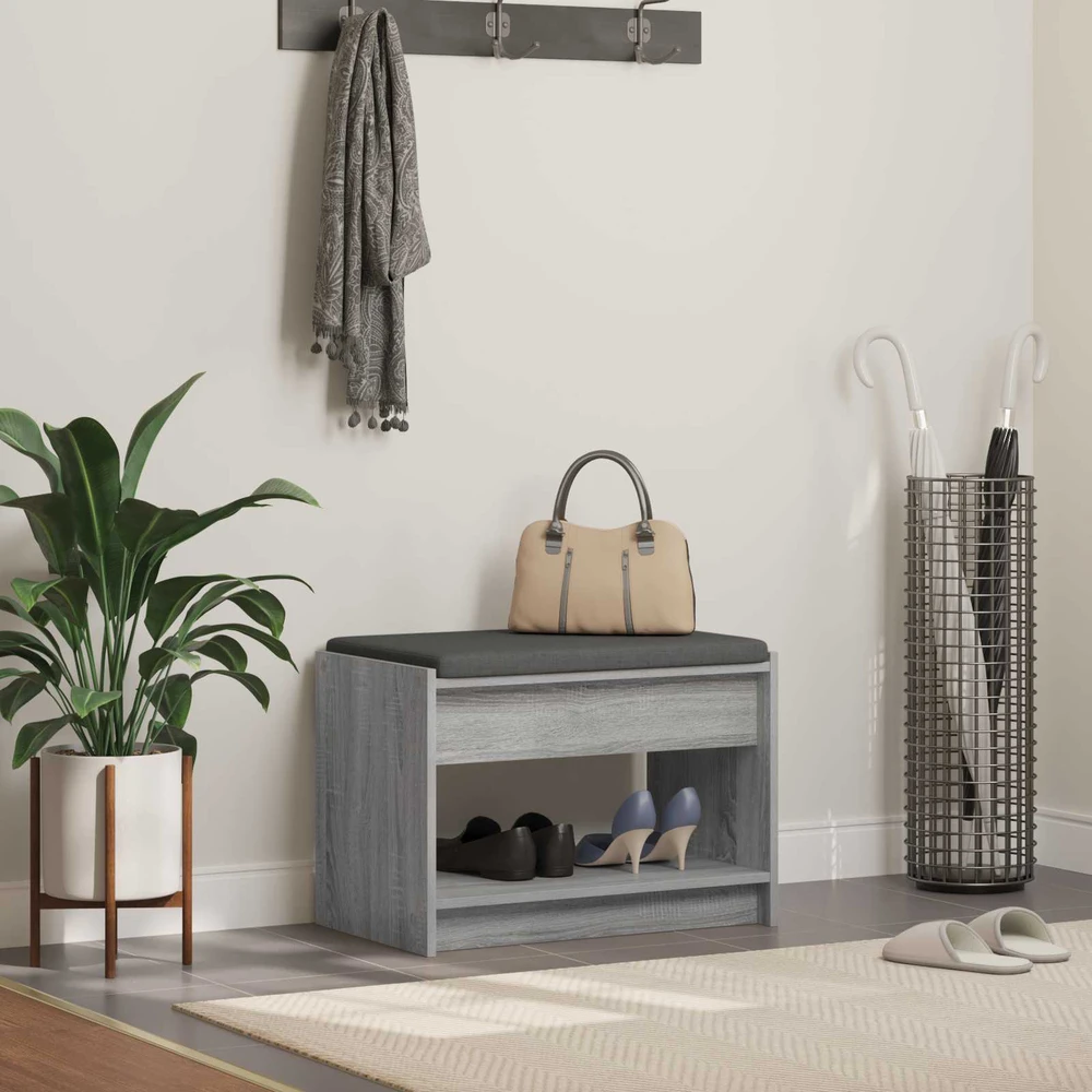 Koridoriaus suolas Pilka Sonoma 63 x 38 x 45 cm