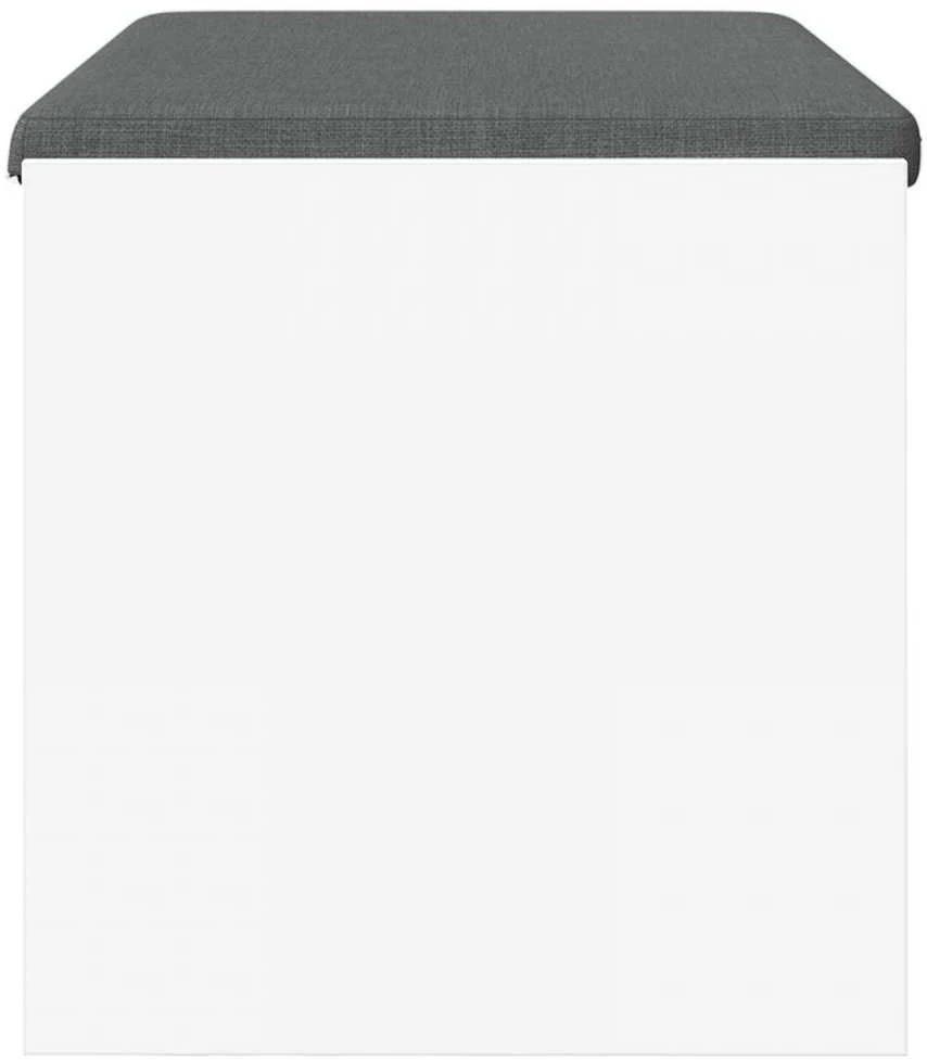 Koridoriaus suolas su pagalve Balta 80 x 38 x 46 cm