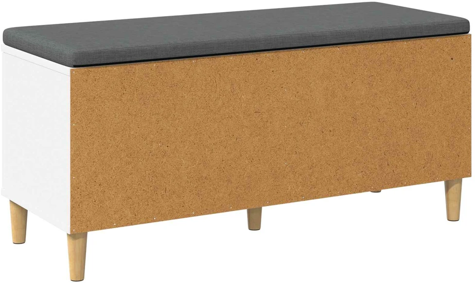 Koridoriaus suolas su pagalve Baltas 100 x 38 x 46 cm