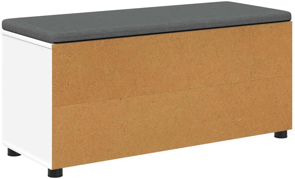 Koridoriaus suolas su pagalve Baltas 100 x 38 x 46 cm