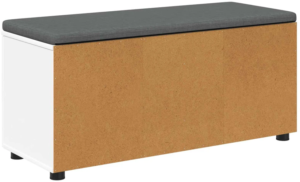 Koridoriaus suolas su pagalve Baltas 100 x 38 x 46 cm