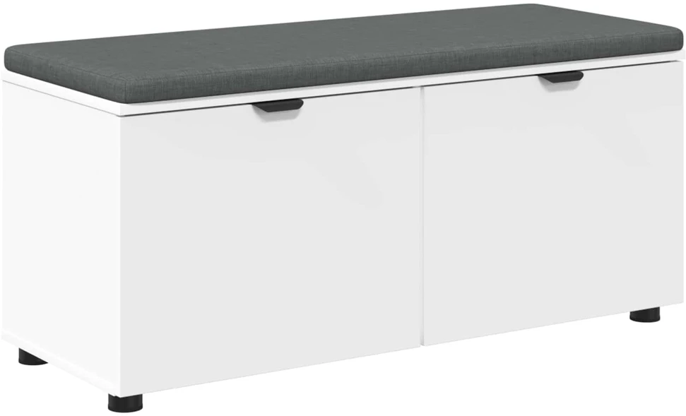 Koridoriaus suolas su pagalve Baltas 100 x 38 x 46 cm
