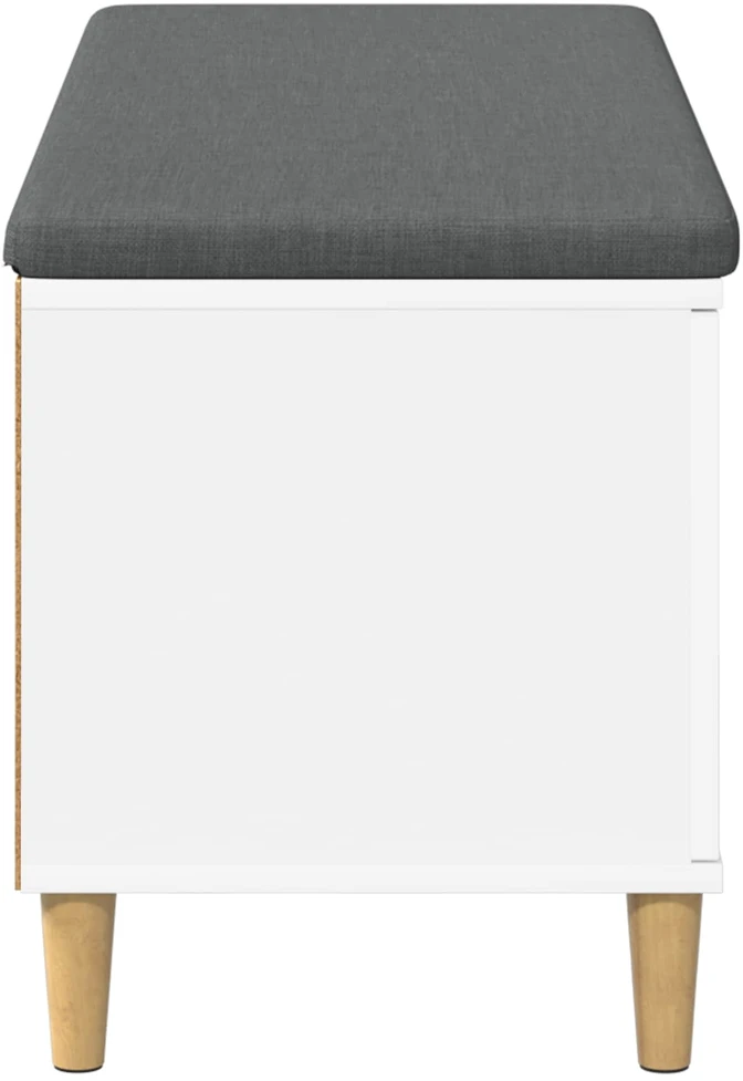 Koridoriaus suolas su pagalve Baltas 100 x 38 x 46 cm