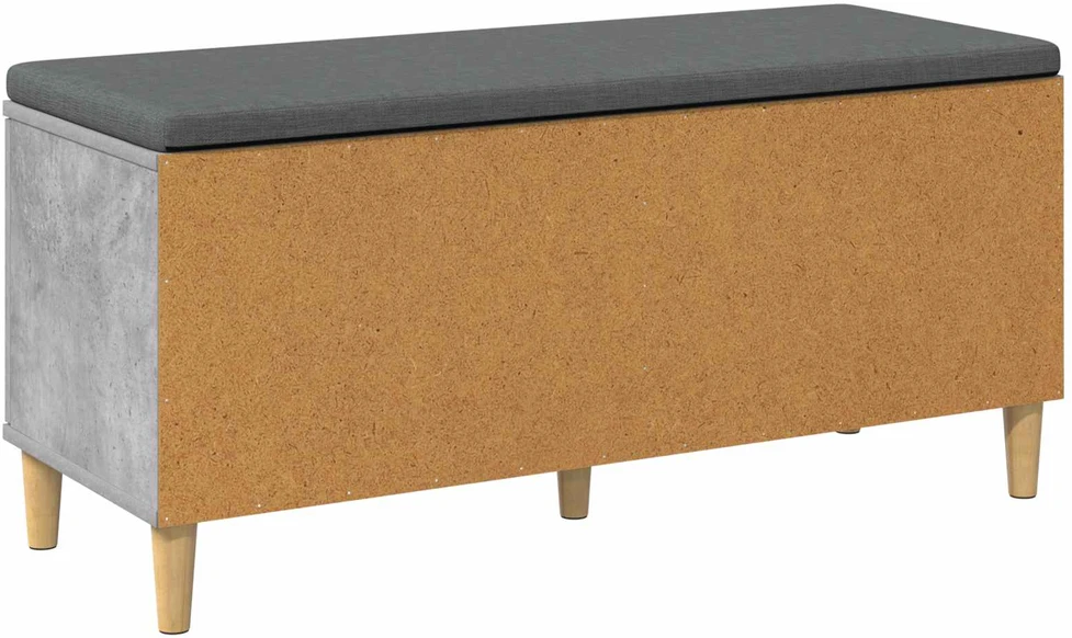 Koridoriaus suolas su pagalve Betono Pilka 100 x 38 x 46 cm