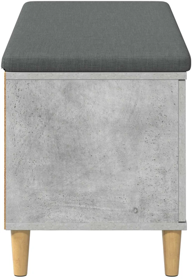 Koridoriaus suolas su pagalve Betono Pilka 100 x 38 x 46 cm