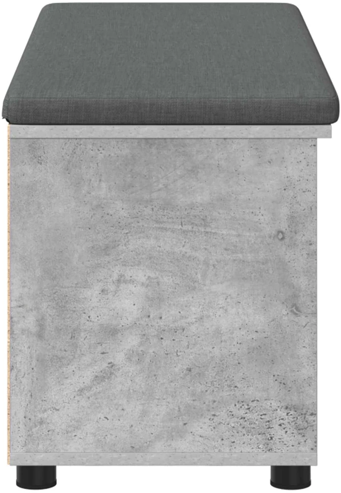 Koridoriaus suolas su pagalve Betono Pilka 100 x 38 x 46 cm