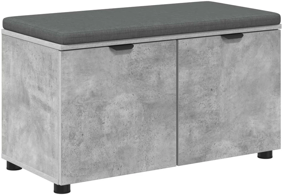 Koridoriaus suolas su pagalve Betono Pilka 80 x 38 x 46 cm