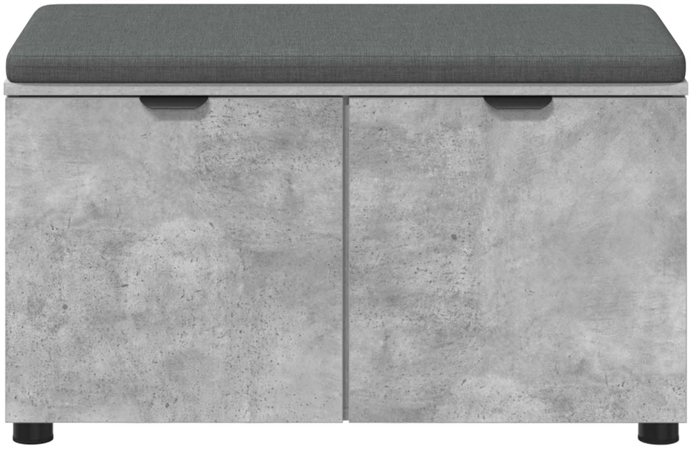Koridoriaus suolas su pagalve Betono Pilka 80 x 38 x 46 cm