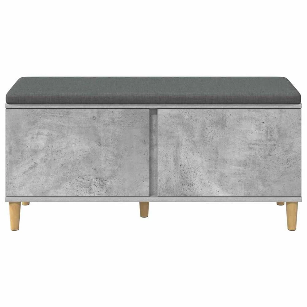 Koridoriaus suolas su pagalve Betono Pilka 100 x 38 x 46 cm