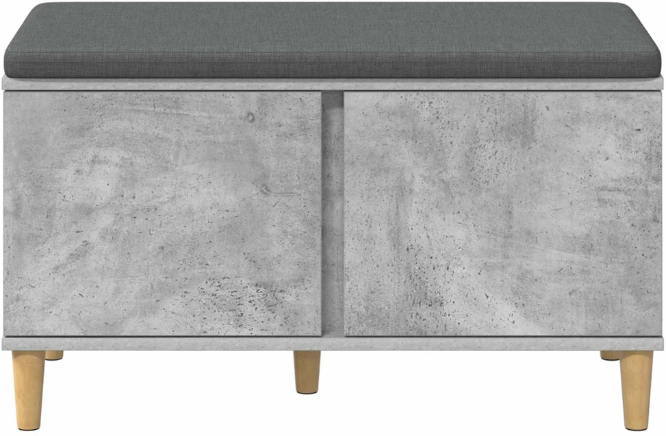 Koridoriaus suolas su pagalve Betono Pilka 80 x 38 x 46 cm