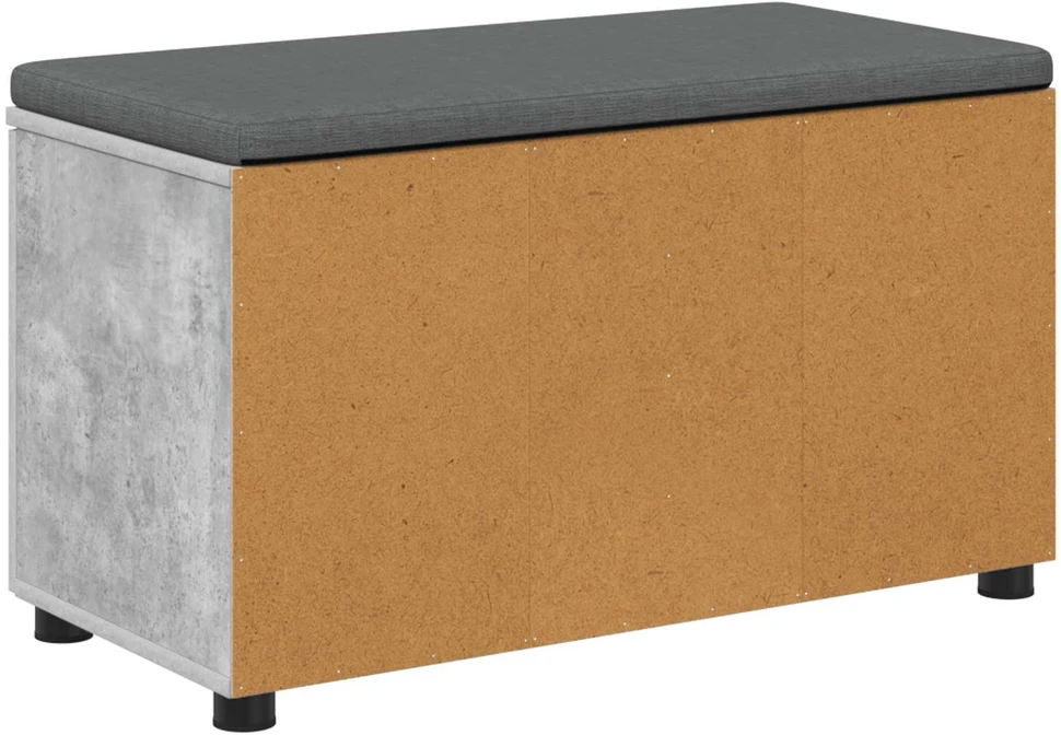 Koridoriaus suolas su pagalve Betono Pilka 80 x 38 x 46 cm