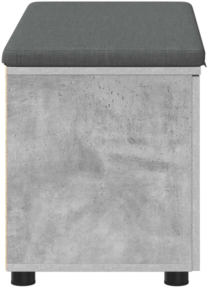 Koridoriaus suolas su pagalve Betono Pilka 80 x 38 x 46 cm