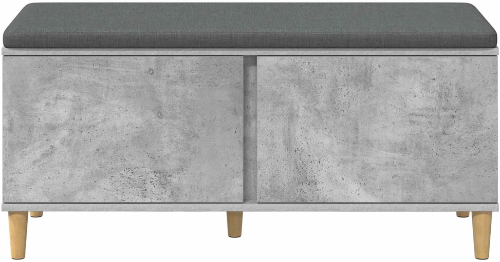 Koridoriaus suolas su pagalve Betono Pilka 100 x 38 x 46 cm