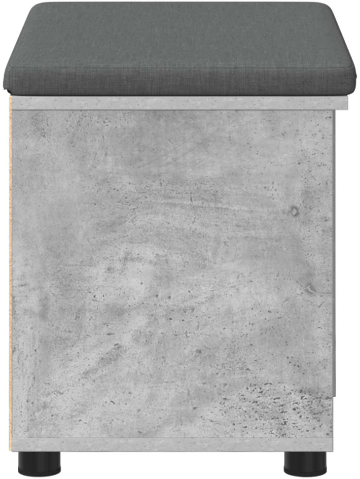 Koridoriaus suolas su pagalve Betono Pilka 60 x 38 x 46 cm