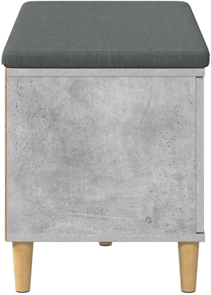 Koridoriaus suolas su pagalve Betono Pilka 80 x 38 x 46 cm