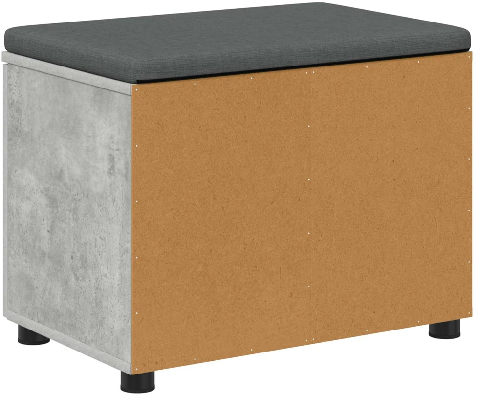 Koridoriaus suolas su pagalve Betono Pilka 60 x 38 x 46 cm