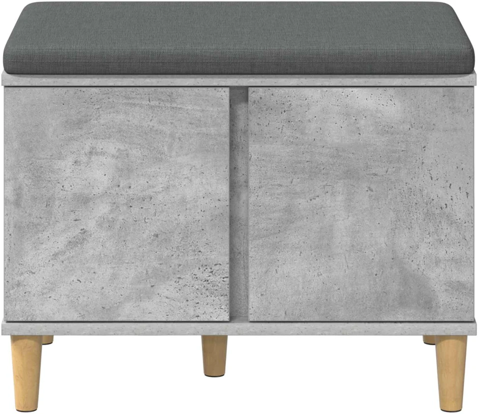 Koridoriaus suolas su pagalve Betono Pilka 60 x 38 x 46 cm