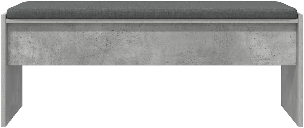Koridoriaus suolas su pagalve Betono pilka 103 x 38 x 40 cm