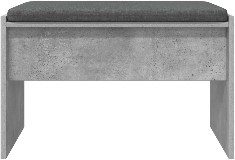 Koridoriaus suolas su pagalve Betono pilka 63 x 38 x 40 cm