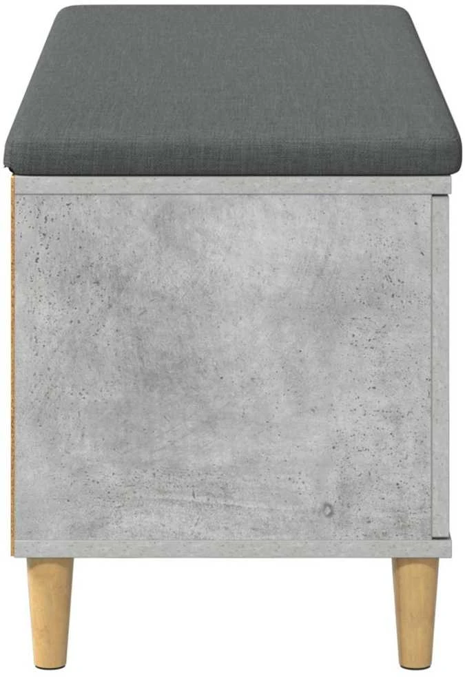 Koridoriaus suolas su pagalve Betono Pilka 100 x 38 x 46 cm