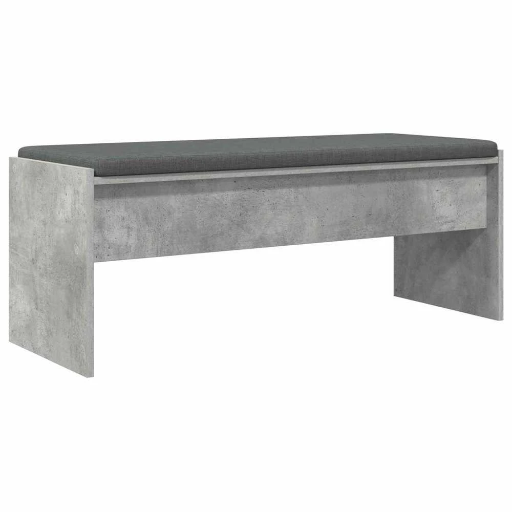 Koridoriaus suolas su pagalve Betono pilka 103 x 38 x 40 cm