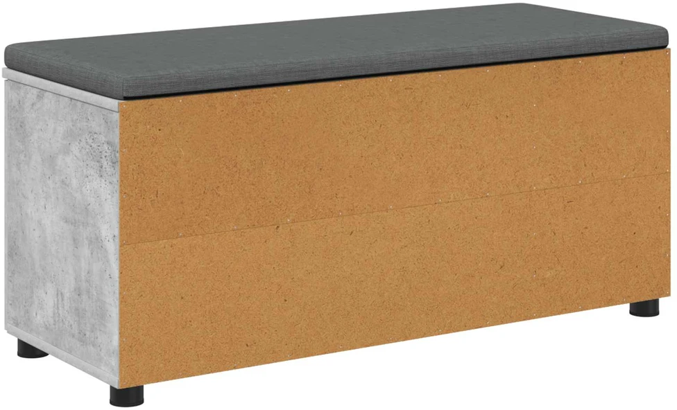 Koridoriaus suolas su pagalve Betono Pilka 100 x 38 x 46 cm