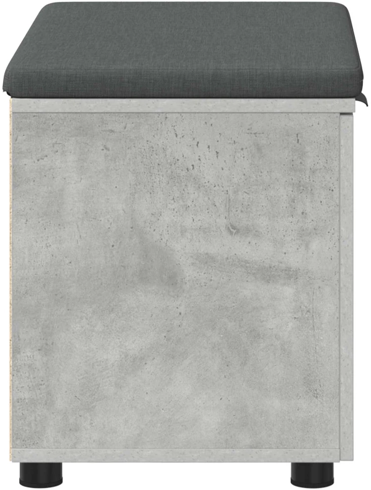 Koridoriaus suolas su pagalve Betono Pilka 60 x 38 x 46 cm