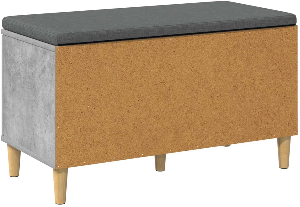 Koridoriaus suolas su pagalve Betono Pilka 80 x 38 x 46 cm