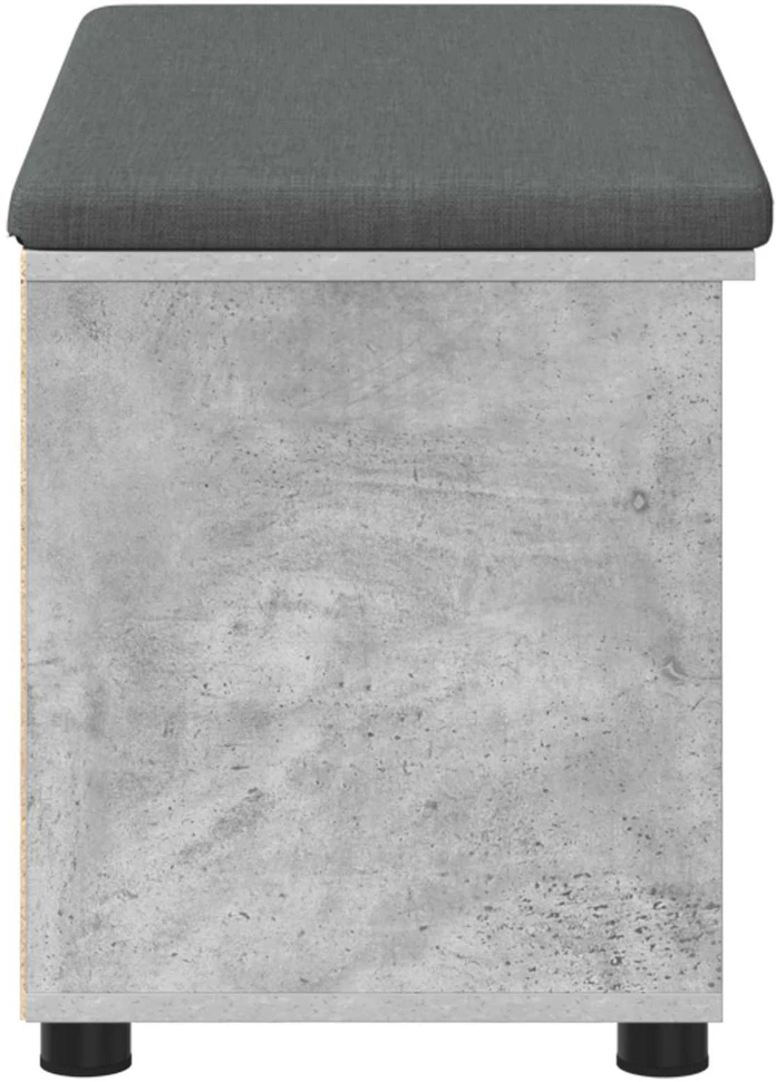 Koridoriaus suolas su pagalve Betono Pilka 80 x 38 x 46 cm