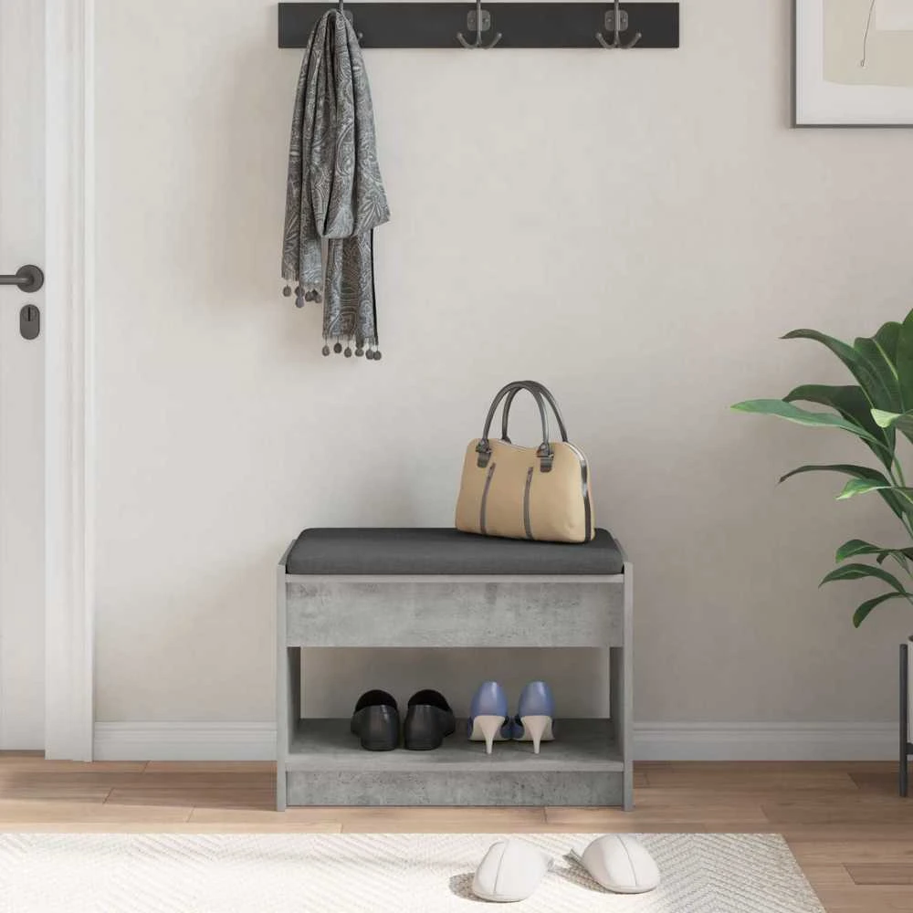 Koridoriaus suolas Betono Pilka 63 x 38 x 45 cm